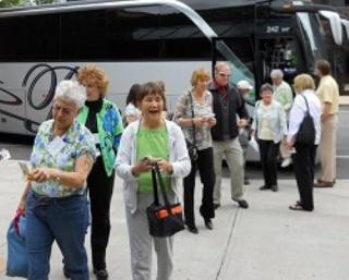  getting off of travel bus